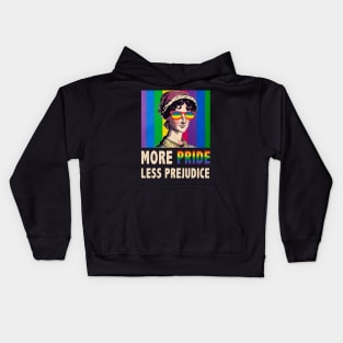 More Pride Less Prejudice LGBT ally pride month Kids Hoodie